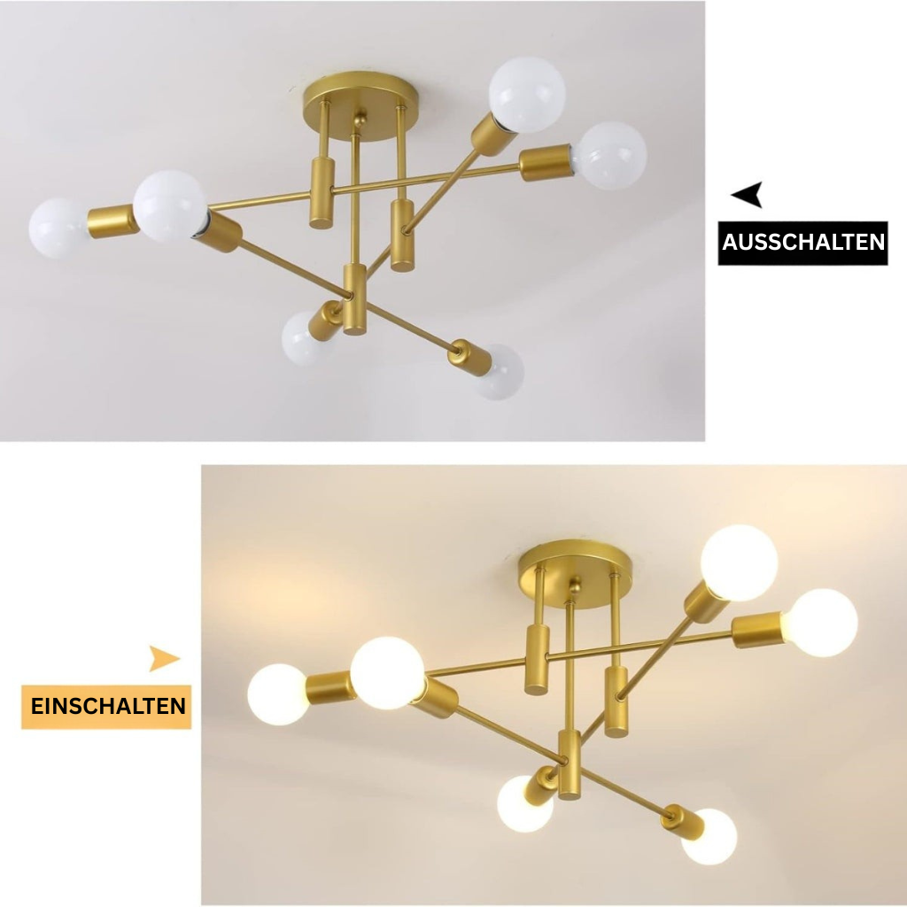 AuroraNord: Scandinavian Ceiling Light LED Black – Elegant & Bright for Dining Rooms & Living Rooms