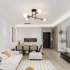 AuroraNord: Scandinavian Ceiling Light LED Black – Elegant & Bright for Dining Rooms & Living Rooms