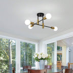 AuroraNord: Scandinavian Ceiling Light LED Black – Elegant & Bright for Dining Rooms & Living Rooms