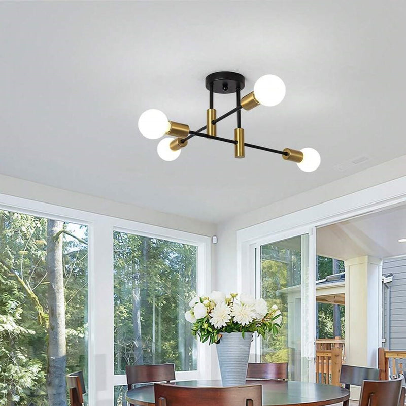 AuroraNord: Scandinavian Ceiling Light LED Black – Elegant & Bright for Dining Rooms & Living Rooms