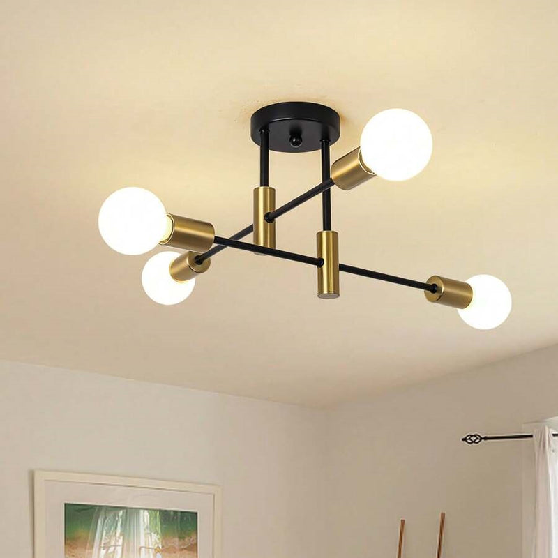 AuroraNord: Scandinavian Ceiling Light LED Black – Elegant & Bright for Dining Rooms & Living Rooms