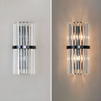 AuroraSteel: Crystal Wall Light Stainless Steel Modern – Elegant & Bright for Living Room & Hallway