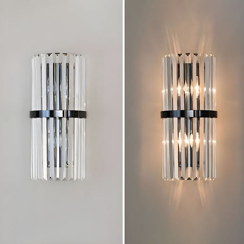 AuroraSteel: Crystal Wall Light Stainless Steel Modern – Elegant & Bright for Living Room & Hallway