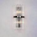 AuroraSteel: Crystal Wall Light Stainless Steel Modern – Elegant & Bright for Living Room & Hallway