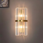 AuroraSteel: Crystal Wall Light Stainless Steel Modern – Elegant & Bright for Living Room & Hallway