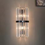 AuroraSteel: Crystal Wall Light Stainless Steel Modern – Elegant & Bright for Living Room & Hallway