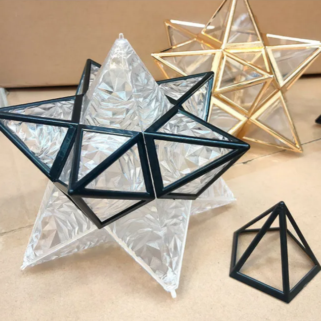 AuroraStar: Star-shaped LED Ceiling Light Semi-Flush – Decorative & Cozy for Living Room & Bedroom