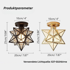AuroraStar: Star-shaped LED Ceiling Light Semi-Flush – Decorative & Cozy for Living Room & Bedroom