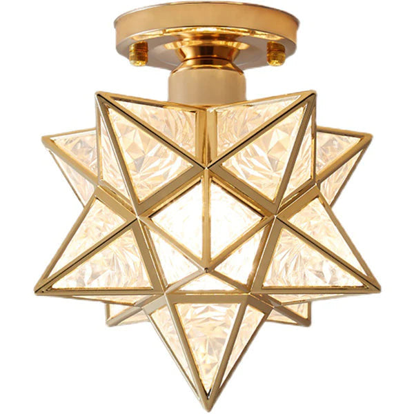 AuroraStar: Star-shaped LED Ceiling Light Semi-Flush – Decorative & Cozy for Living Room & Bedroom