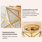 AuroraStar: Star-shaped LED Ceiling Light Semi-Flush – Decorative & Cozy for Living Room & Bedroom