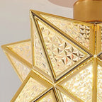 AuroraStar: Star-shaped LED Ceiling Light Semi-Flush – Decorative & Cozy for Living Room & Bedroom