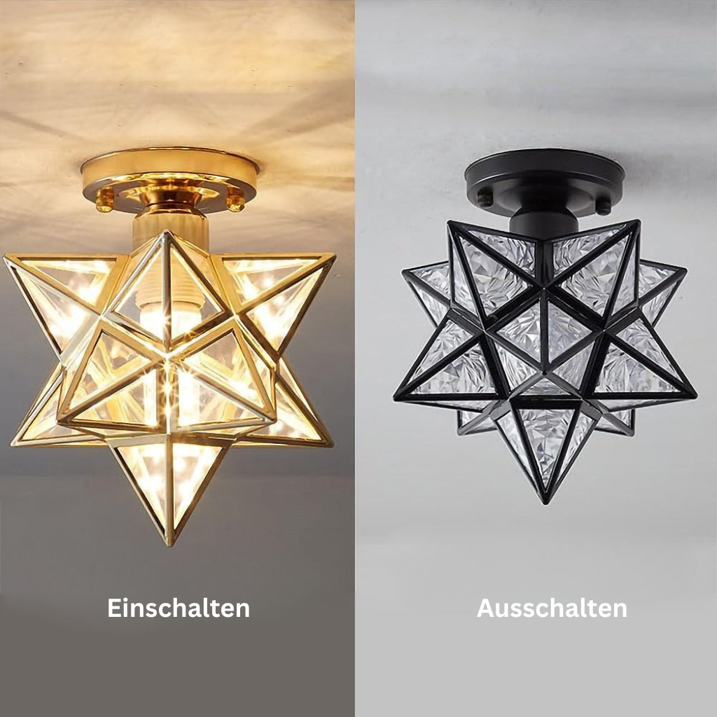 AuroraStar: Star-shaped LED Ceiling Light Semi-Flush – Decorative & Cozy for Living Room & Bedroom