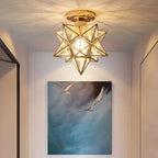 AuroraStar: Star-shaped LED Ceiling Light Semi-Flush – Decorative & Cozy for Living Room & Bedroom