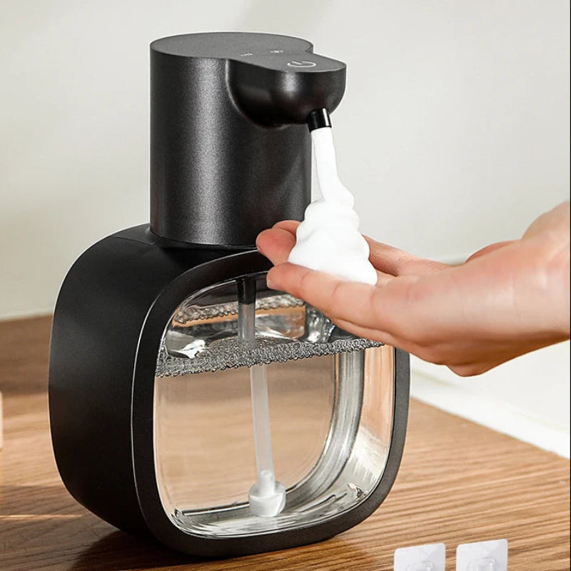 Automatic Foam Soap Dispenser, Wall Mounted, Touchless Infrared Sensor, 500ml Capacity, Rechargeable - Hygienic Hand Soap Dispenser