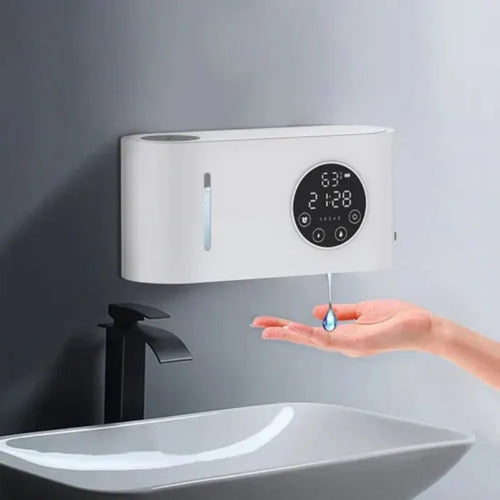 Automatic Soap Dispenser, 500ml Capacity, LED Display, Wall-Mounted