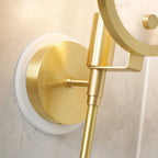 Sable Wandlamp | Messing met Natuurlijk Albast, Sculpturaal Ontwerp