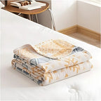 AztecaLuft: Cotton blankets in geometric Aztec pattern with multi-layered structure & breathable quality – for sofa & bedroom