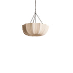 Classic French Petal Semi-Circular Fabric Lampshade Iron 3/5-Light Chandelier for Dining Room