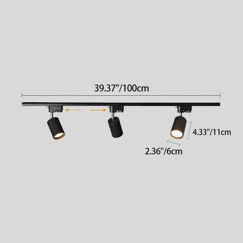 Contemporary LED Flush Mount Tubular Track Lighting - Available in 3, 4, or 5 Lights