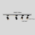 Contemporary LED Flush Mount Tubular Track Lighting - Available in 3, 4, or 5 Lights