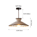 Classic French Ceramic and Iron Cone Pendant Light - 1-Light Fixture for Bedroom and Living Room