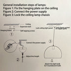 Classic French Ceramic and Iron Cone Pendant Light - 1-Light Fixture for Bedroom and Living Room