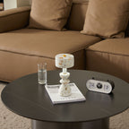 Contemporary Minimalist Aluminum and Marble USB LED Desk Lamp