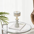 Contemporary Minimalist Aluminum and Marble USB LED Desk Lamp