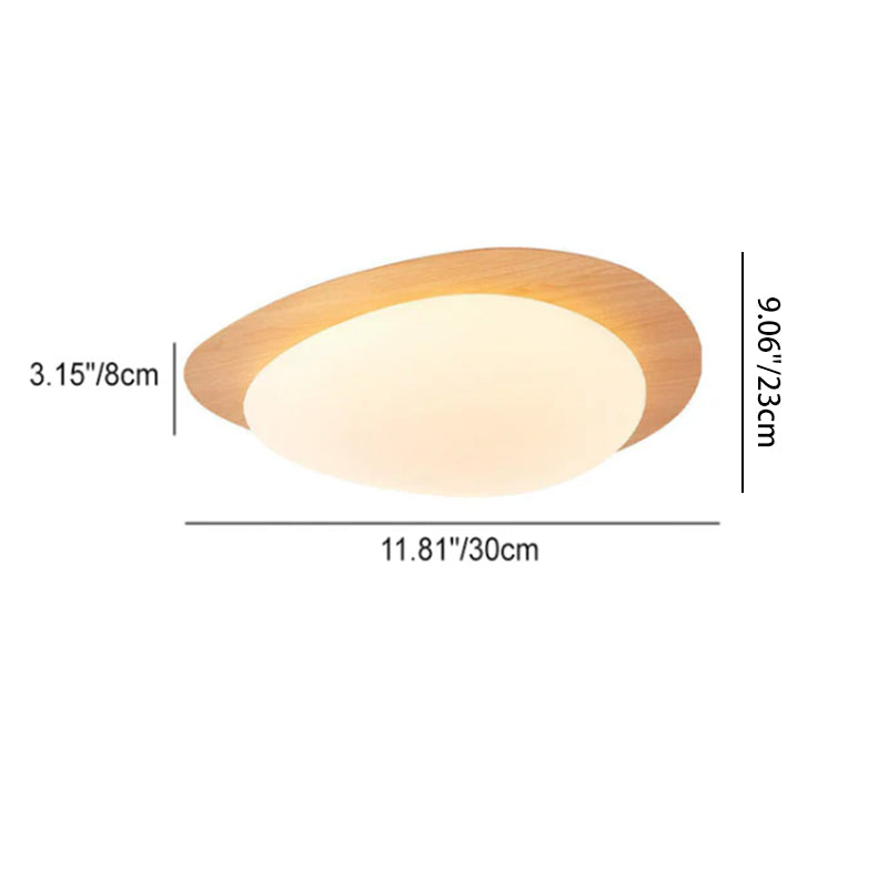 Modern Scandinavian Pebble-Shaped Iron and Acrylic LED Flush Mount Ceiling Light for Bedrooms