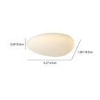 Nordic Minimalist Cobblestone LED Flush Mount Ceiling Light with Lampshade