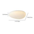 Nordic Minimalist Cobblestone LED Flush Mount Ceiling Light with Lampshade