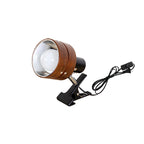 Classic Japanese Round Clip Table Lamp with Wood, Iron, and Acrylic - 1-Light Design for Bedroom