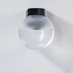 Contemporary Waterproof Orb Wall Sconce Lamp - 1-Light Polycarbonate Acrylic Design for Outdoor Patios