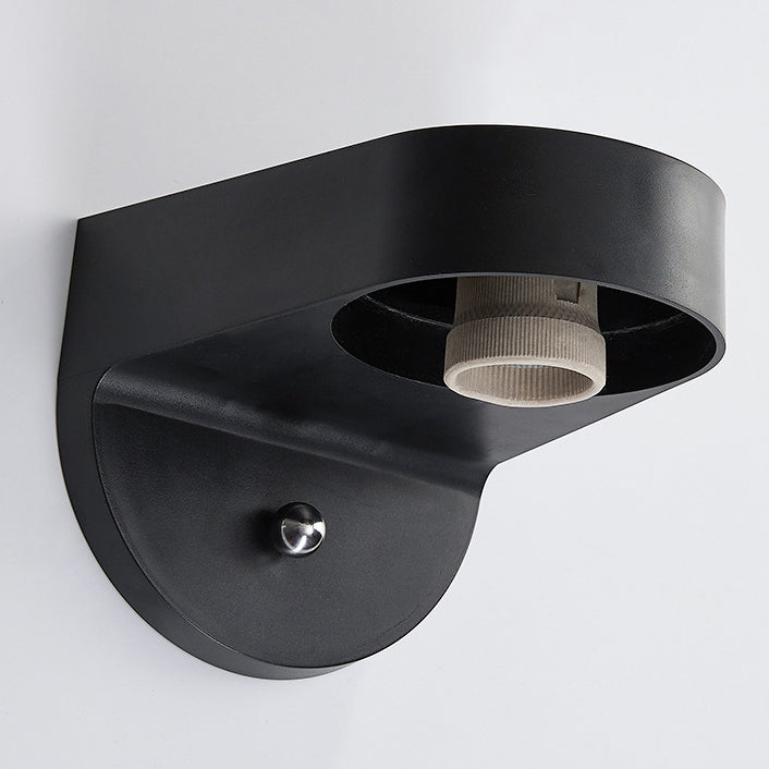 Contemporary Waterproof Orb Wall Sconce Lamp - 1-Light Polycarbonate Acrylic Design for Outdoor Patios