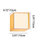 Classic Japanese Square Fabric Shade LED Wall Sconce for Living Room