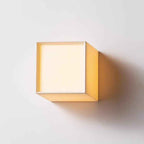Classic Japanese Square Fabric Shade LED Wall Sconce for Living Room