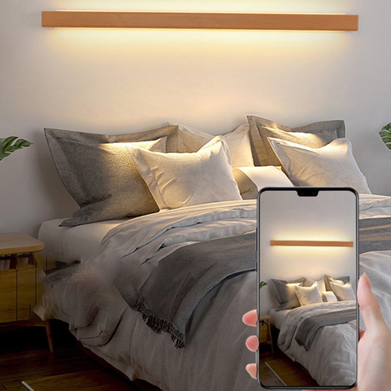 Minimalist Japanese Solid Wood LED Wall Sconce