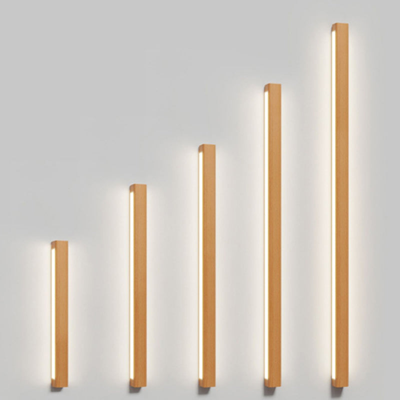 Minimalist Japanese Solid Wood LED Wall Sconce