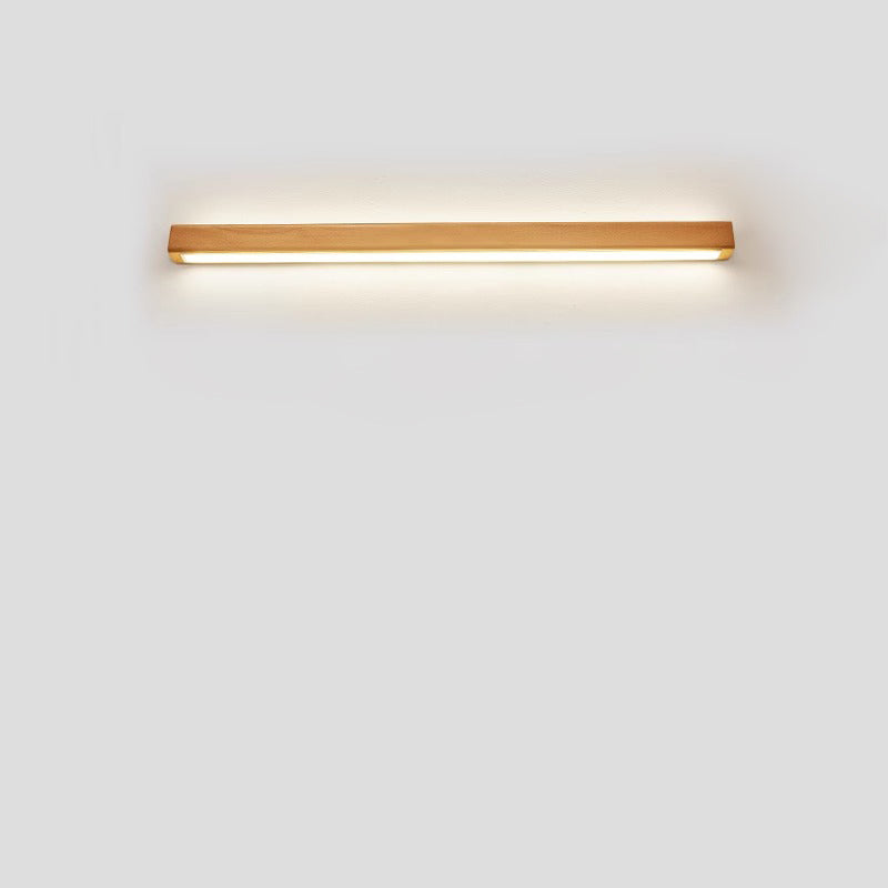 Minimalist Japanese Solid Wood LED Wall Sconce