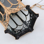 Vintage-Style Waterproof Hexagonal Column Pendant Light - 1-Light Aluminum Acrylic Fixture for Outdoor Patios