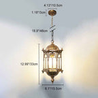 Vintage-Style Waterproof Hexagonal Column Pendant Light - 1-Light Aluminum Acrylic Fixture for Outdoor Patios