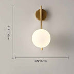 Modern Nordic Globe Iron and Glass 1-Light Wall Sconce for Living Room