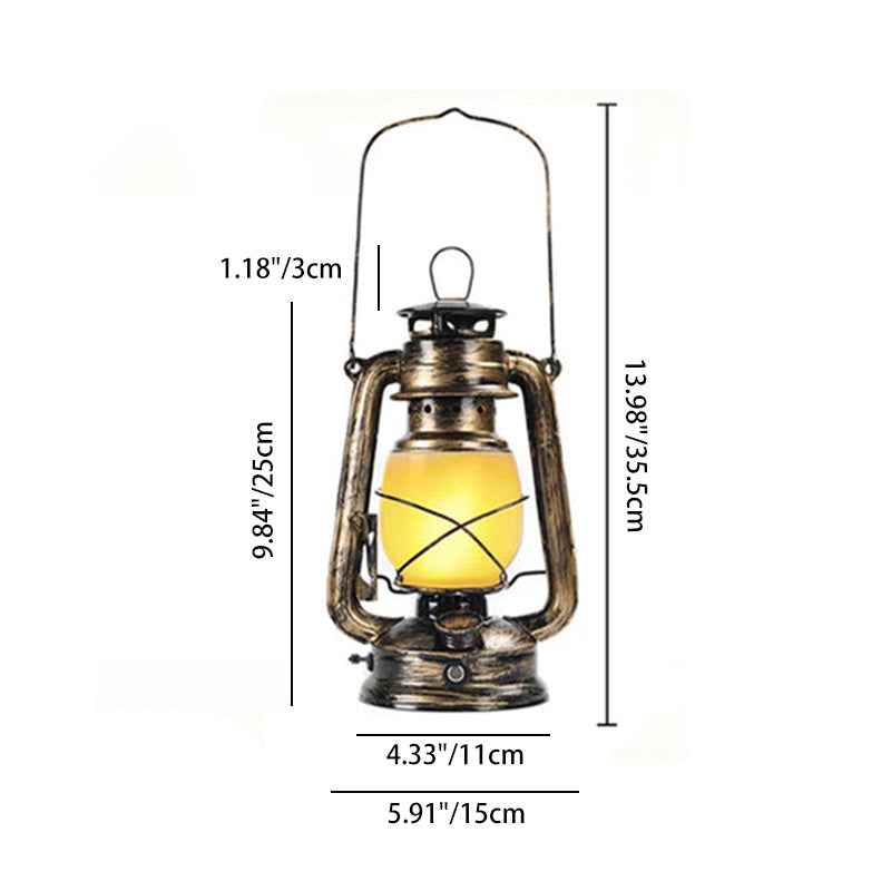 Classic Vintage Rechargeable Cylinder Bent Tube LED Table Lamp with Disc Base - Ideal for Bedroom