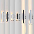Contemporary Minimalist Waterproof LED Wall Sconce Lamp in Aluminum and Acrylic for Outdoor Patios