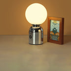 Modern Scandinavian Round Orb USB LED Table Lamp in Acrylic for Bedroom