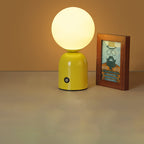 Modern Scandinavian Round Orb USB LED Table Lamp in Acrylic for Bedroom