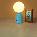 Modern Scandinavian Round Orb USB LED Table Lamp in Acrylic for Bedroom