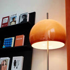 Contemporary Mid-Century Mushroom-Shaped Round Iron and Acrylic 2-Light Floor Lamp for Living Room