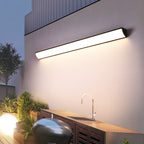 Contemporary Waterproof Rectangular Aluminum and Acrylic LED Outdoor Wall Light for Gardens