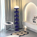 Modern Scandinavian Cream Round Floor Lamp with Iron and Acrylic - 1-Light Design for Bedroom